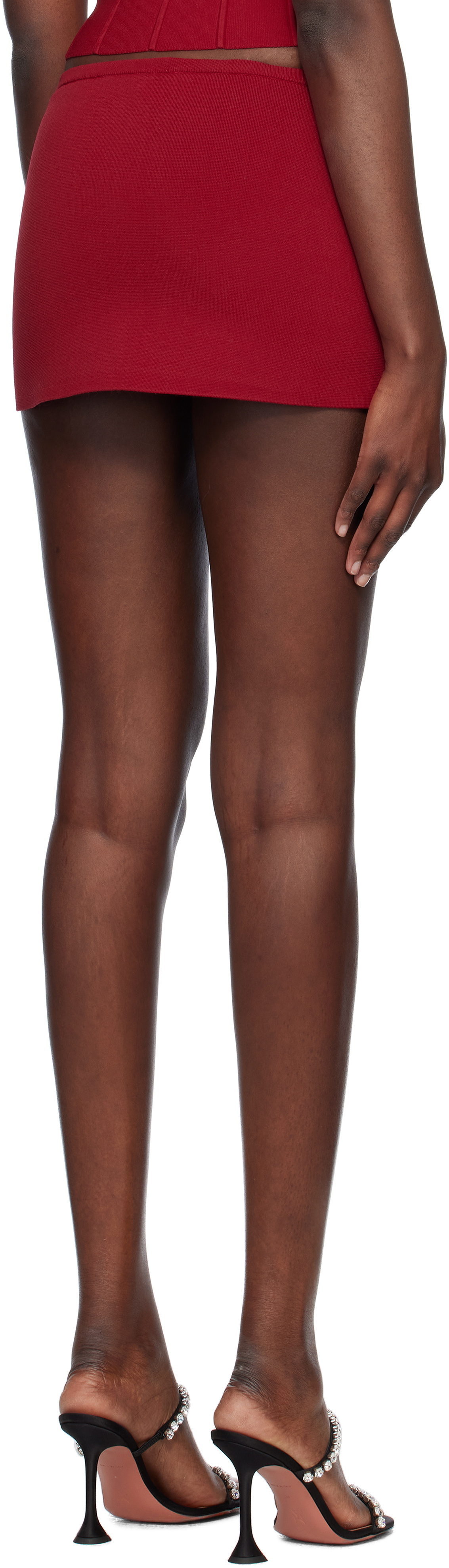 Mirror Palais Red 'The Knit' Mini Skort