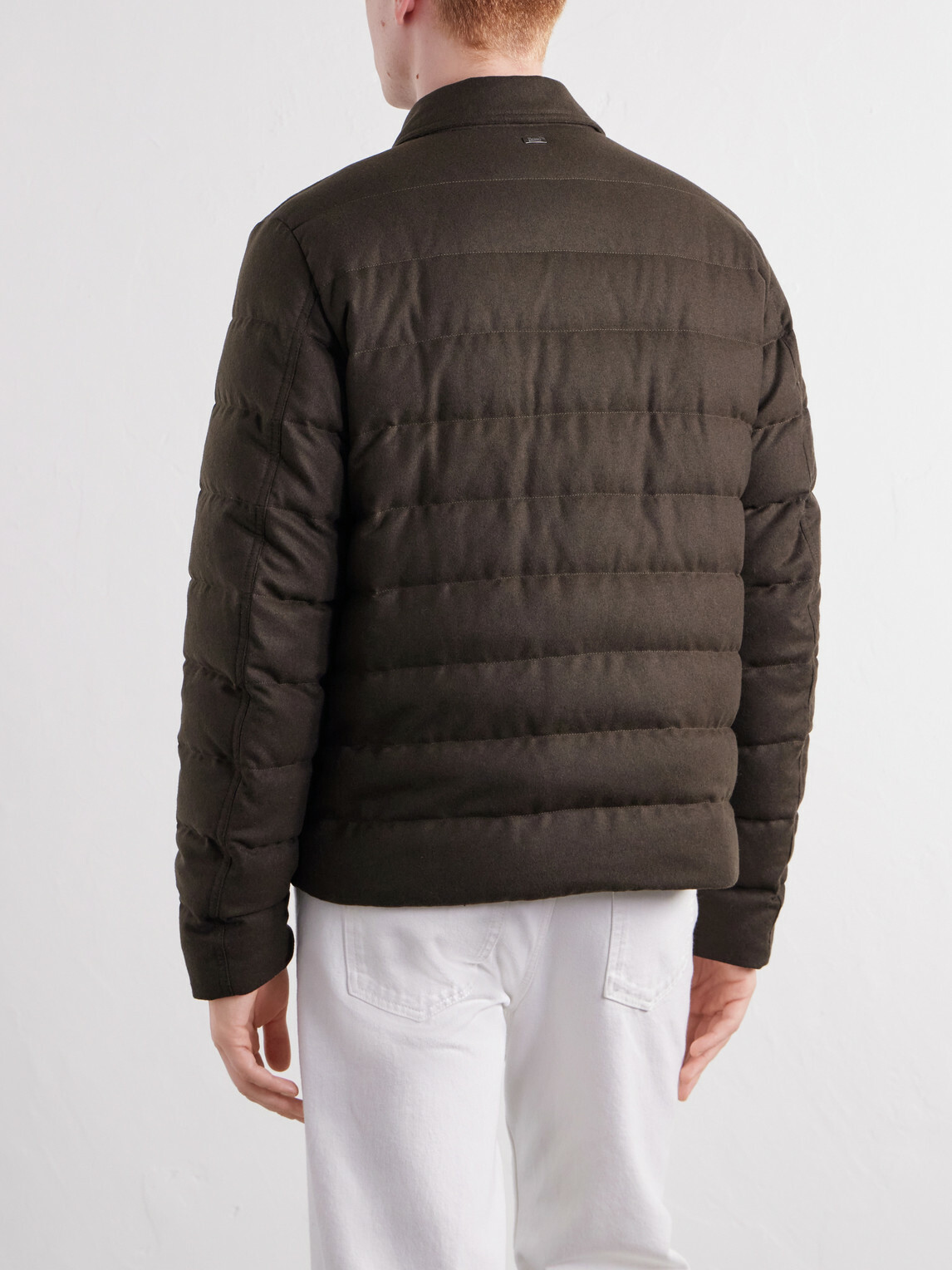 Herno - Quilted Flannel Down Jacket - Brown