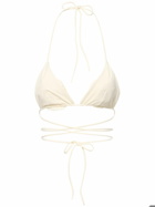MAGDA BUTRYM 3d Flower Triangle Tech Bikini Top