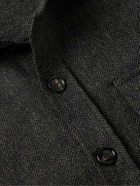 De Petrillo - Herringbone Wool and Cashmere-Blend Jacket - Gray