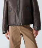 Lemaire Shearling-lined leather jacket