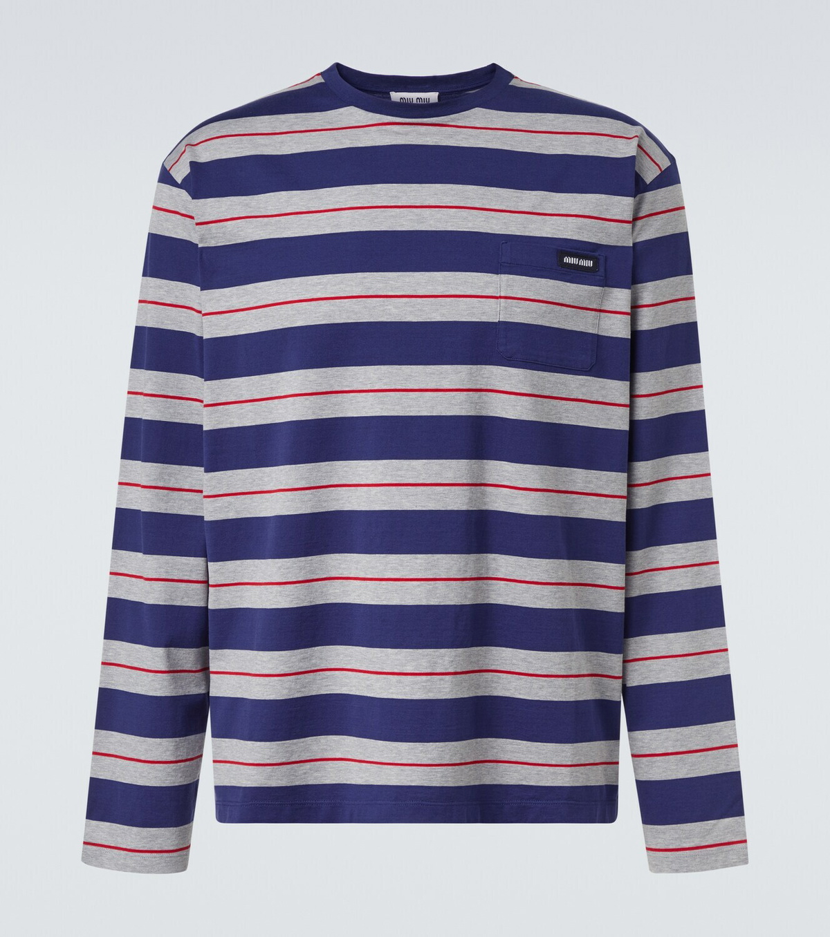 Miu Miu Striped cotton jersey T-shirt
