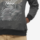 Nanga Men's Eco Hybrid Contour Map Logo Hoody in Black