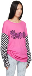 ERL Pink Printed Long Sleeve T-Shirt