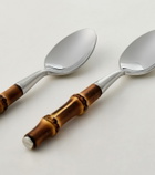 Gucci Set of 2 bamboo stainless steel spoons