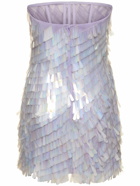 THE ATTICO Embellished Strapless Mini Dress