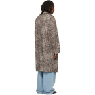 Dries Van Noten Gray Printed Coat