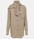 Toteme Scarf-collar mélange shirt
