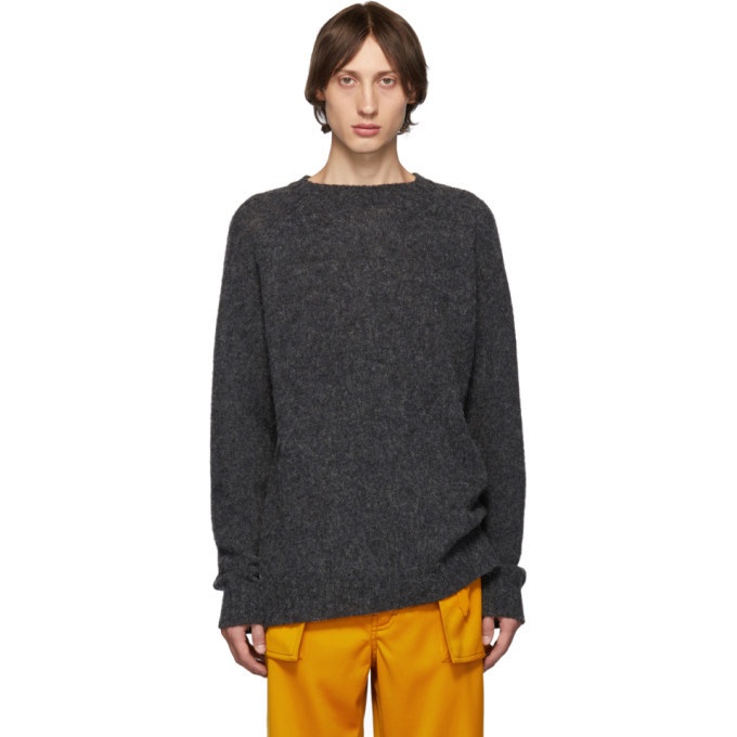 Photo: Loewe Grey Wool Melange Sweater