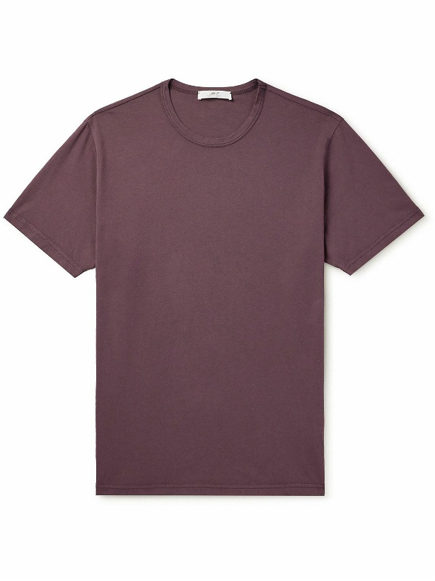 Photo: Mr P. - Garment-Dyed Cotton-Jersey T-Shirt - Purple