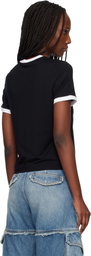 Versace Black Stretch Viscose-Jersey T-Shirt