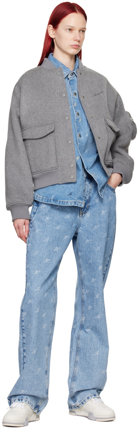 Axel Arigato Gray Orson Bomber Jacket