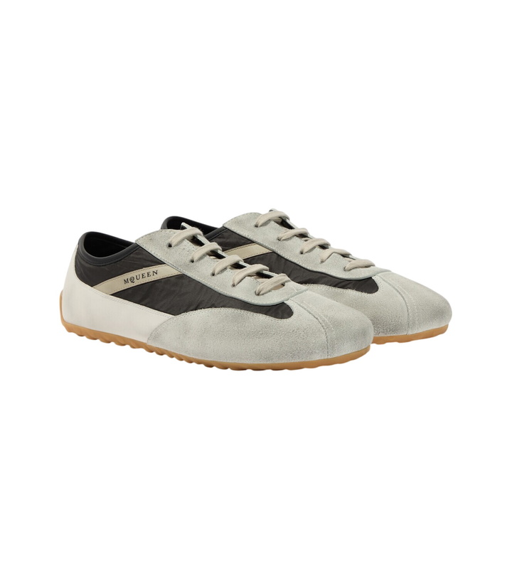 Photo: McQueen Boxe suede-trimmed sneakers