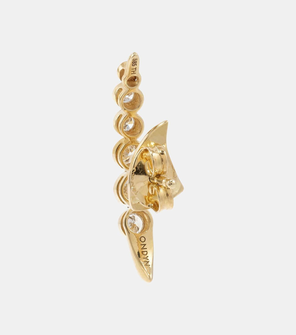 Ondyn Crest 14kt yellow gold earrings with diamonds
