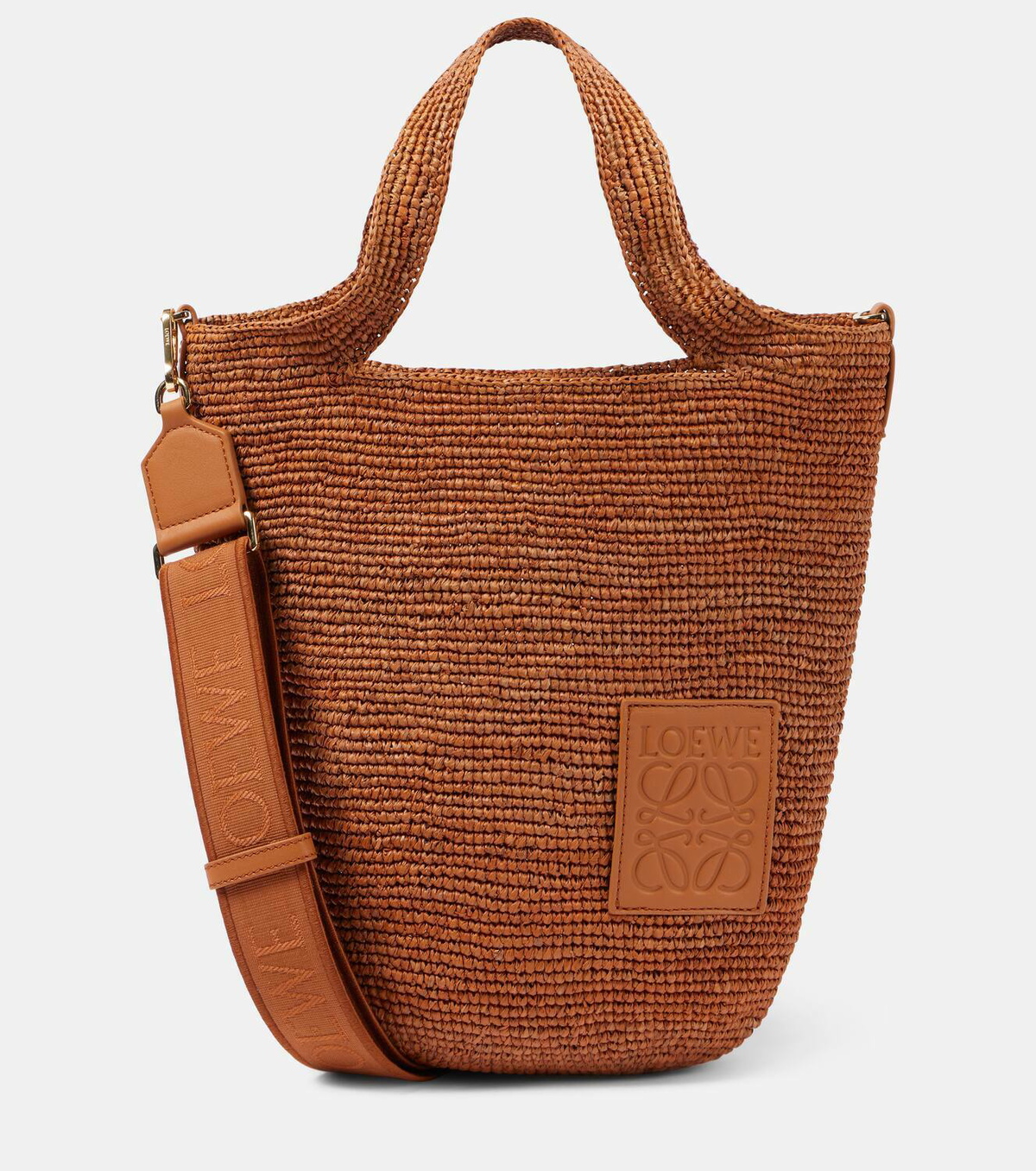 Loewe Slit Mini raffia tote bag Loewe