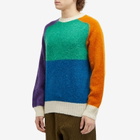 Howlin by Morrison Men's Howlin' Firecracker Colour Block Jumper in Greendream
