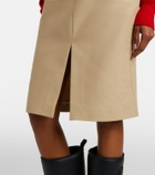 Moncler Belted cotton pencil skirt