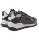 Ermenegildo Zegna - Siracusa Leather and Mesh Sneakers - Gray