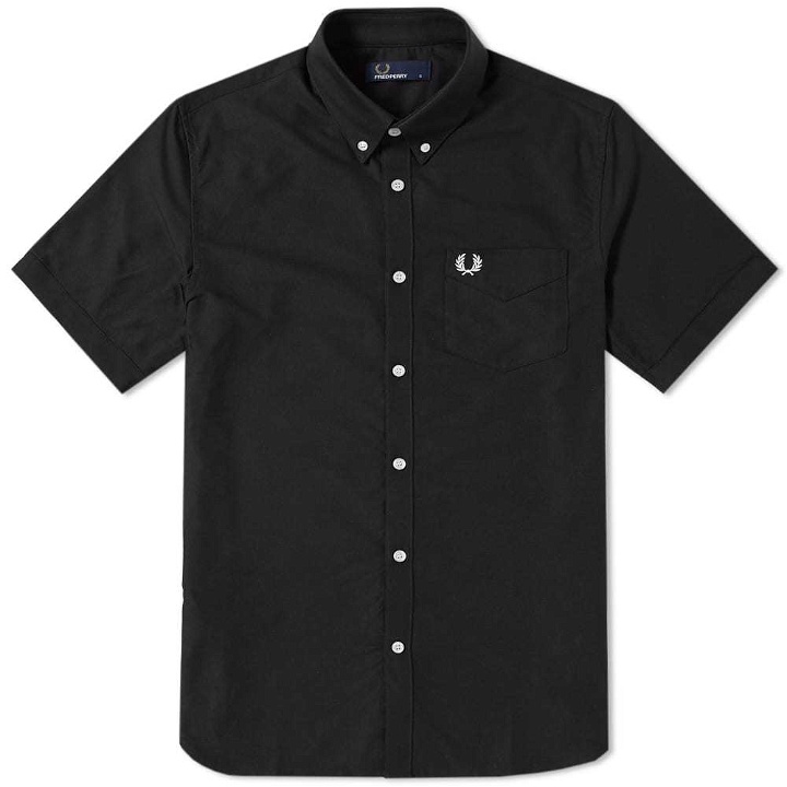 Photo: Fred Perry Short Sleeve Classic Oxford Shirt Black