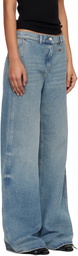 Courrèges Blue Hammer Denim Baggy Jeans