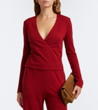 Leset Lauren jersey wrap top