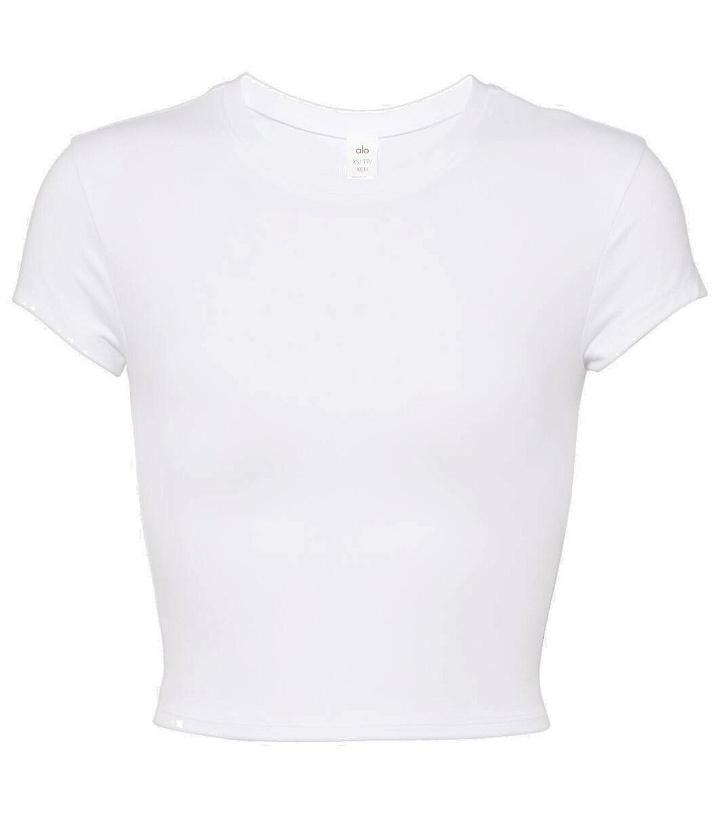Photo: Alo Yoga Alosoft cropped jersey T-shirt