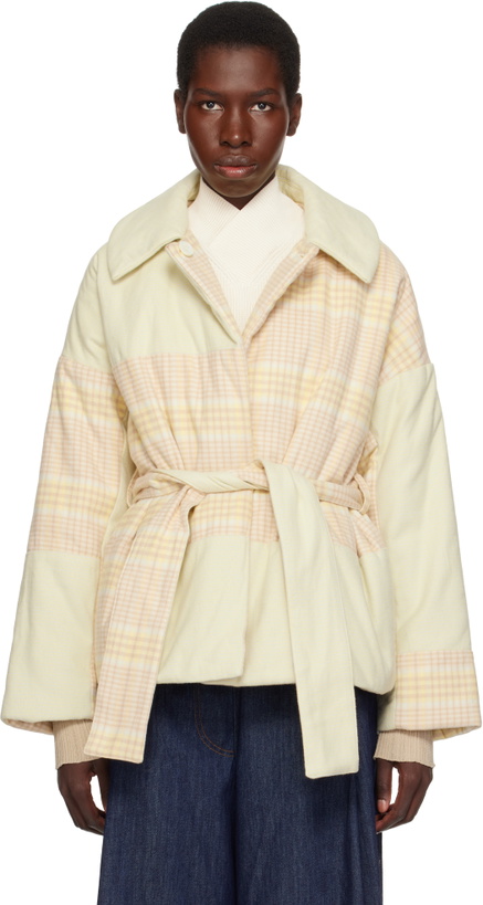 Photo: The Elder Statesman Beige Patchwork Jacket
