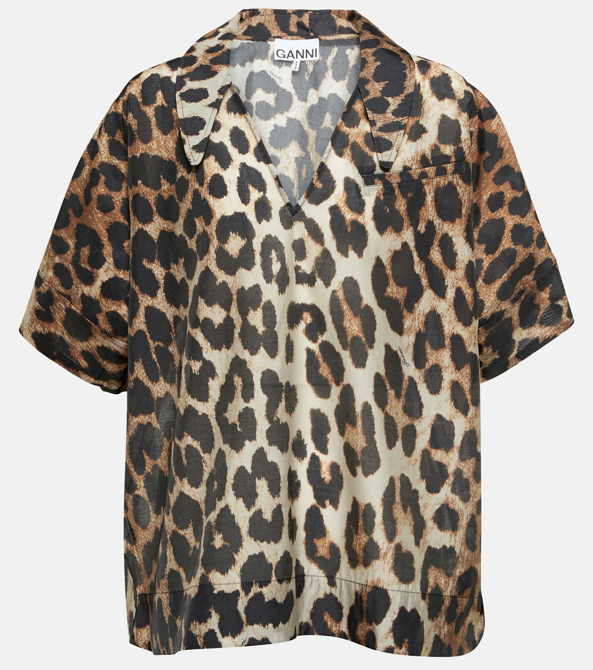 Ganni - Leopard-print top GANNI