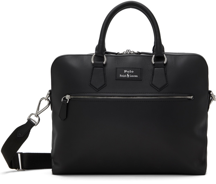 Photo: Polo Ralph Lauren Black Smooth Leather Commuter Briefcase