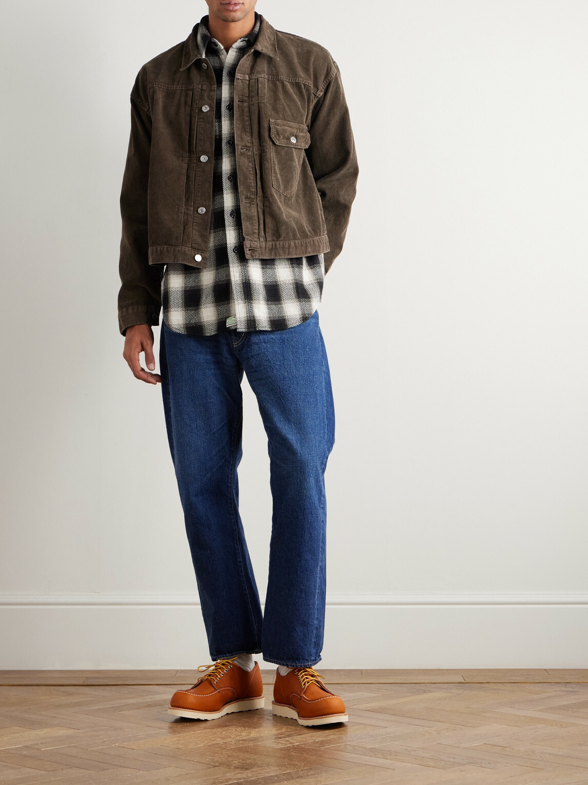 Remi Relief - Cotton-Corduroy Trucker Jacket - Brown
