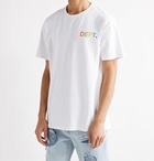 Gallery Dept. - Distressed Logo-Print Cotton-Jersey T-Shirt - White