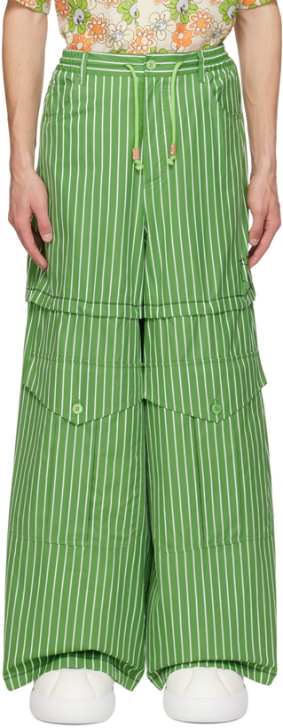 Photo: Marni Green Striped Hybrid Cargo Pants