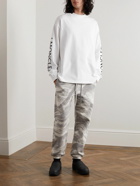Moncler Genius - 4 Moncler HYKE Galenstock Tapered Printed Cotton-Jersey Sweatpants - Neutrals