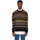 Junya Watanabe Brown Horizontal Stripes Sweater