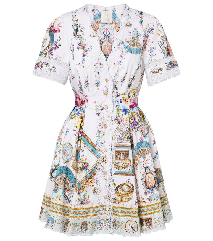 Photo: Camilla Embellished printed cotton minidress