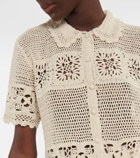 Zimmermann Chintz crochet cropped shirt