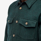 Portuguese Flannel Men's Wool Field Overshirt in Green