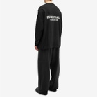 Fear of God ESSENTIALS Men's Core Logo Jersey Long Sleeve T-Shirt in Black