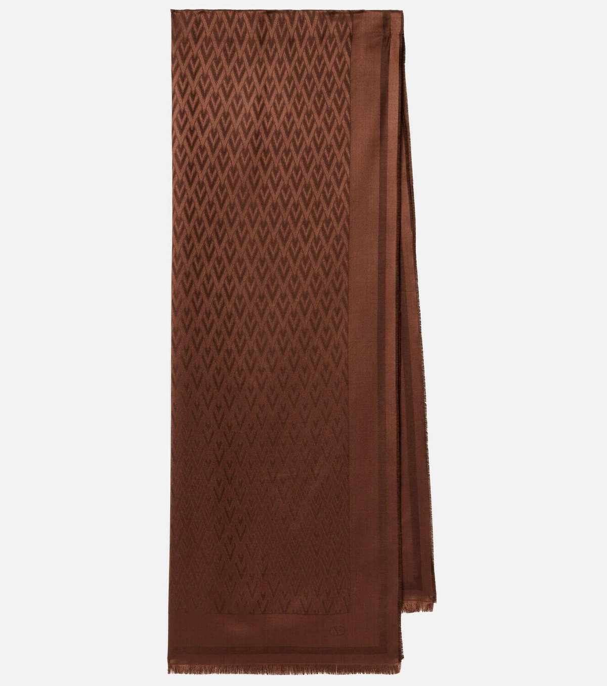 Valentino Toute la V silk and wool scarf