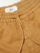 Mr P. - Cotton and Linen-Blend Twill Drawstring Shorts - Yellow