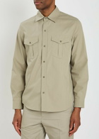 A.P.C. Warren Cotton-poplin Overshirt Khaki