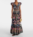 Camilla Crystal-embellished poplin maxi skirt