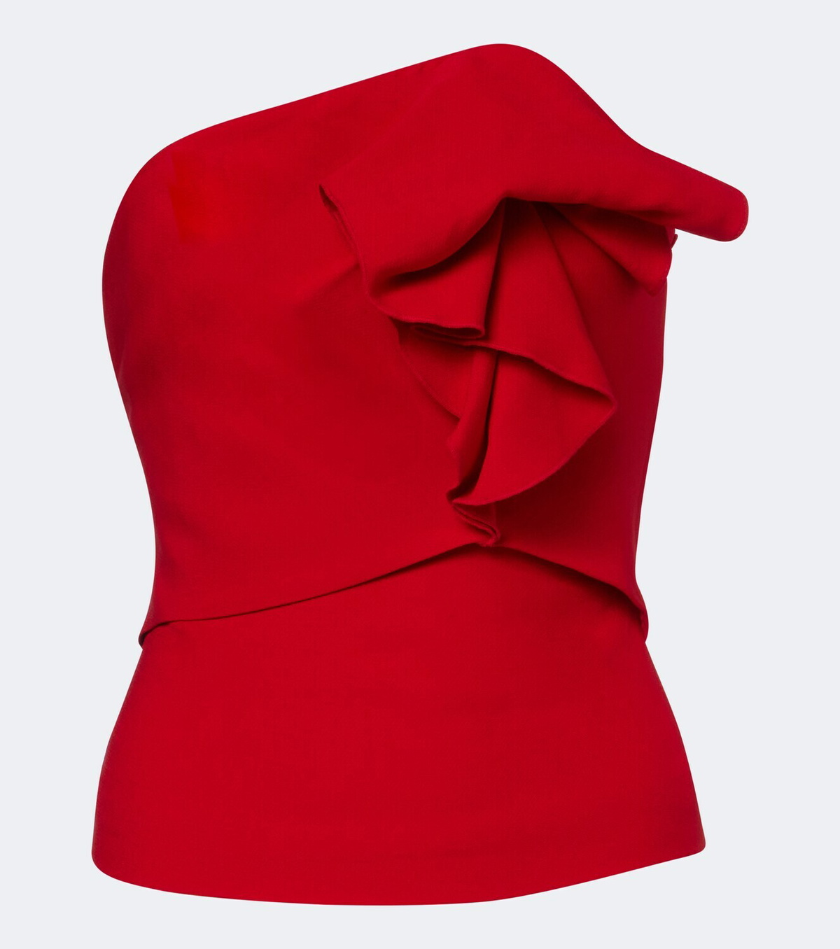 Roland Mouret Ruffled wool and silk cady corset