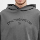 Dolce & Gabbana Men's Show Look Number Logo Hoodie in Grey