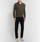 TOM FORD - Slim-Fit Waffle-Knit Cotton-Blend Polo Shirt - Green