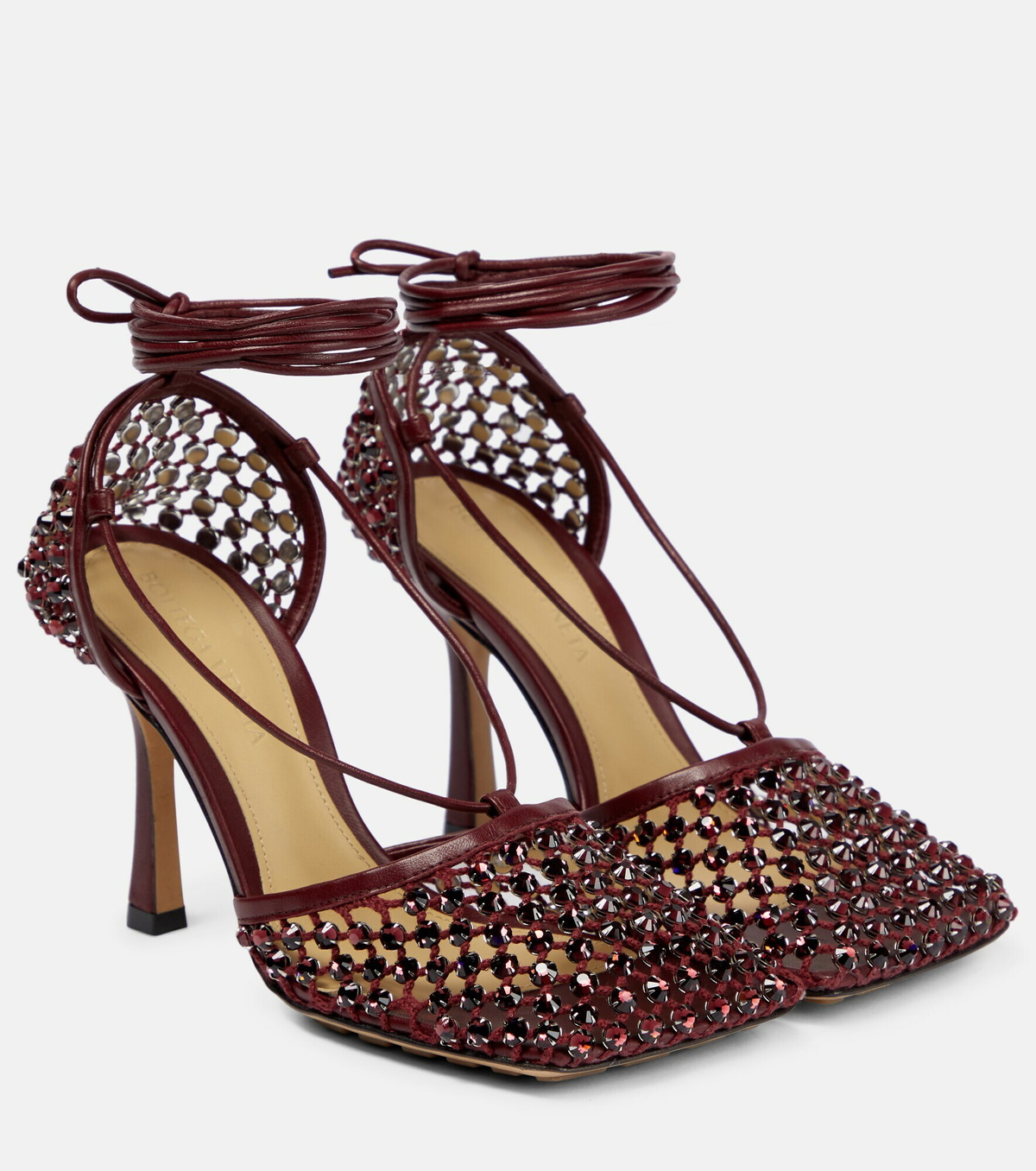Bottega Veneta - Sparkle Stretch embellished sandals Bottega