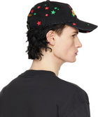 Palm Angels Black 'Paradise' Palm Cap