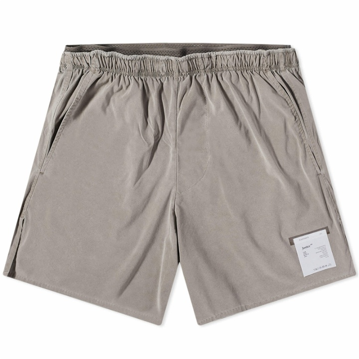 Photo: Satisfy Men's Justice 5" Unlined Shorts in Mineral Fossil