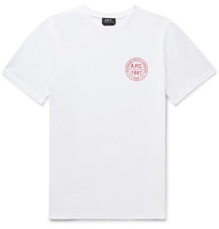 Photo: A.P.C. - Ollie Logo-Print Cotton-Jersey T-Shirt - White