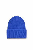 Diesel Wool beanie with logo patches - Knit caps - Unisex - Blue